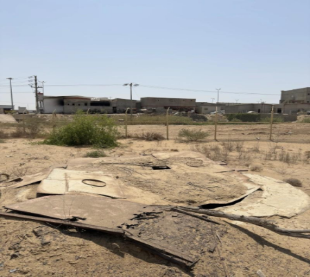 نمو وتراكم النباتات الجافة محيط البئر