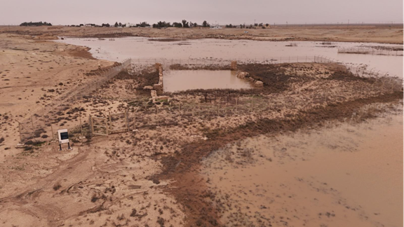 صورة جوية لموقع زبالا الأثري