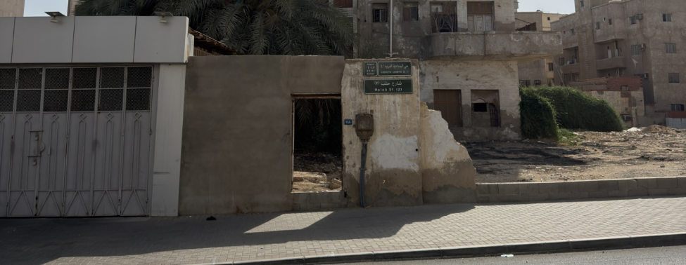 الجدار الإسمنتي المحيط بجزء من القصر