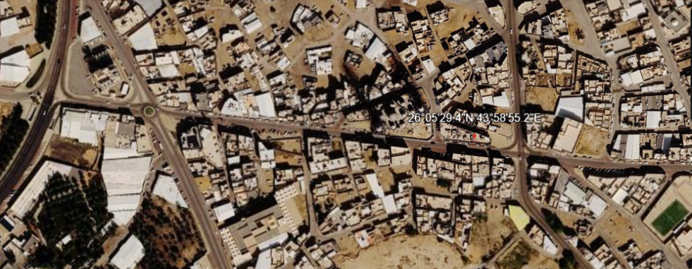 المشهد الجوي لموقع بيت الحركان