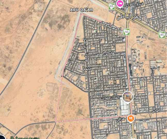 الموقع الجغرافي لبلدة النايفية