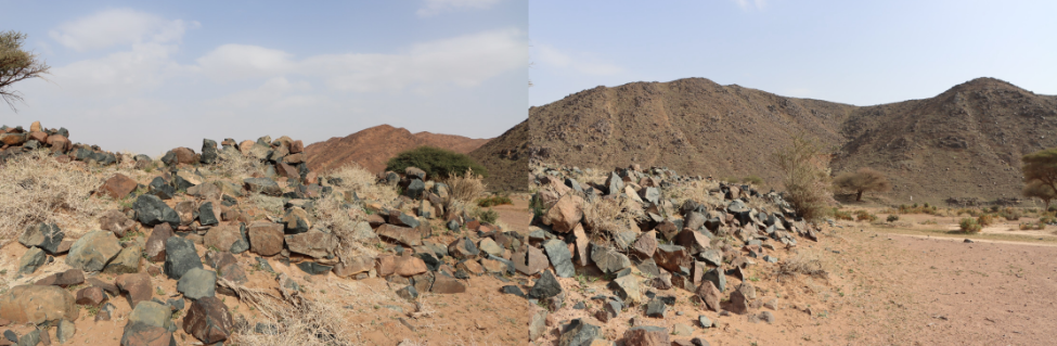 الحجر البركاني في الموقع