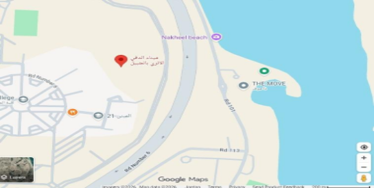 الموقع الجغرافي لميناء الدفي الأثري