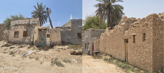 المباني (الطينية والحجرية ) في إنطاع