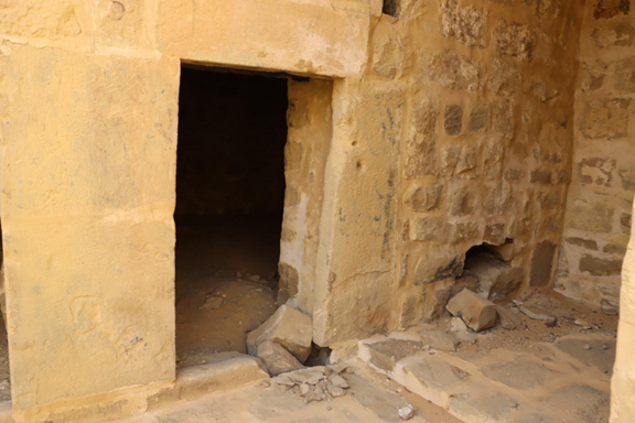 إحدى الغرف الداخلية في قلعة ذات الحاج