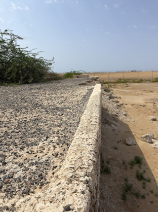 السياج الشبكي المحيط بالموقع