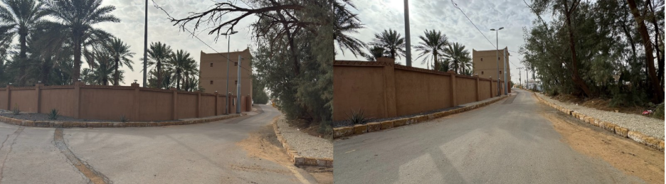 الجدار المحيط بالموقع