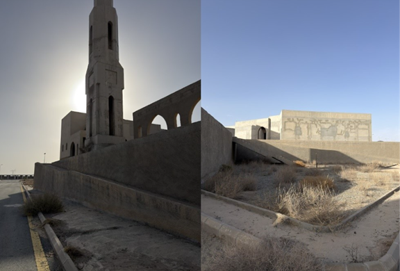 الجدار الاسمنتي المحيط بالموقع