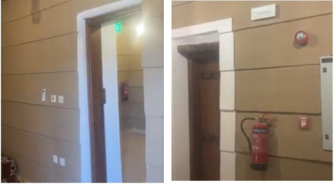 مطافئ حريق داخل المركز