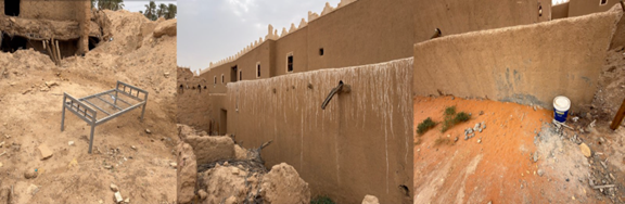 مظاهر التلف البشرية داخل الموقع