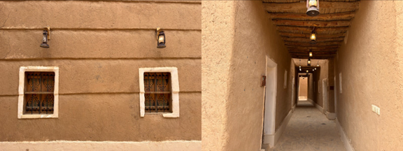 التكوين المعماري النجدي في الموقع