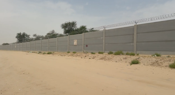 المنطقة العازلة المحيطة بالموقع