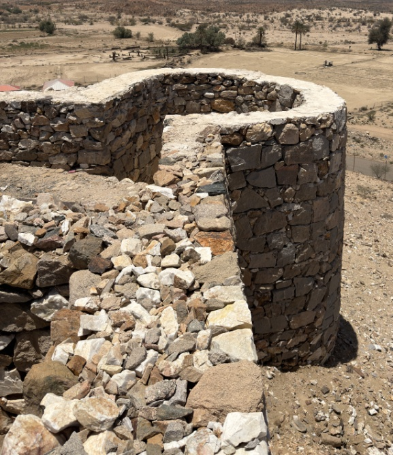الأبراج المخروطية الموجودة بالقلعة