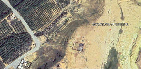 صورة جوية لموقع برج الربيعية الشمالي