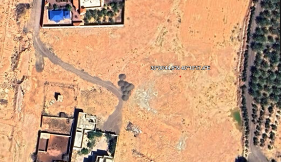 صورة جوية لموقع نحت الجمل