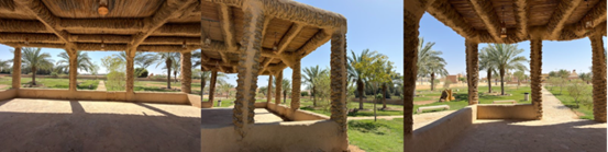 تكوين سقف الموقع من سعف النخيل