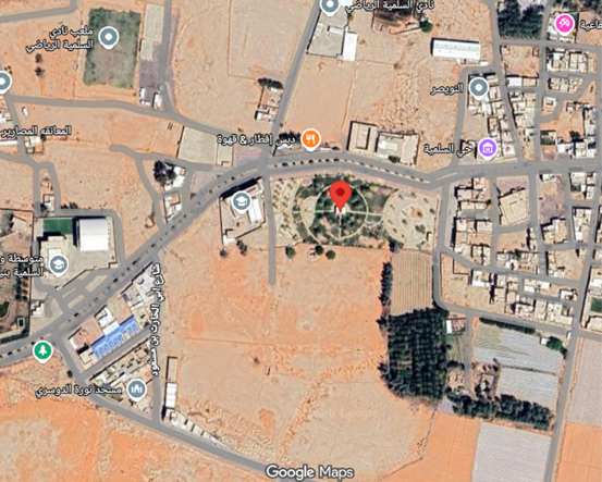 الموقع الجغرافي لعريش الملك عبد العزيز