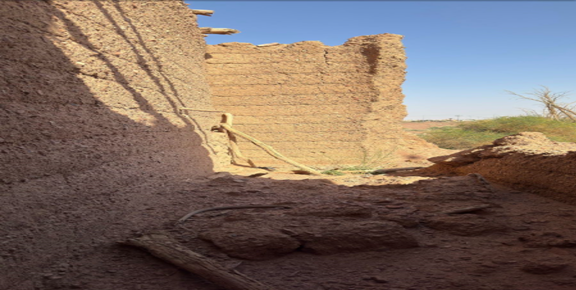 تآكل في جدران ديوانية محمد الراشد بفعل العوامل الجوية