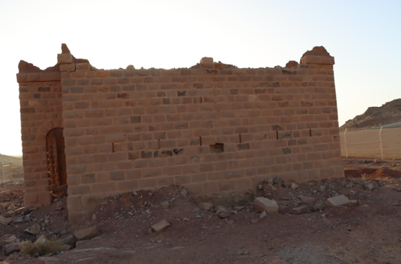حالة الجدار الخارجي في مبنى محطة قرين الغزال التاريخية