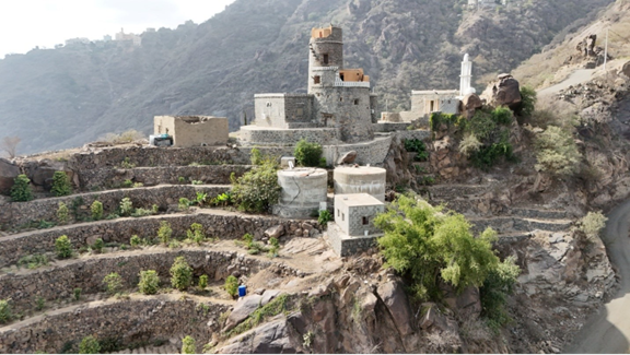 الإطلالة الجبلية للقرية