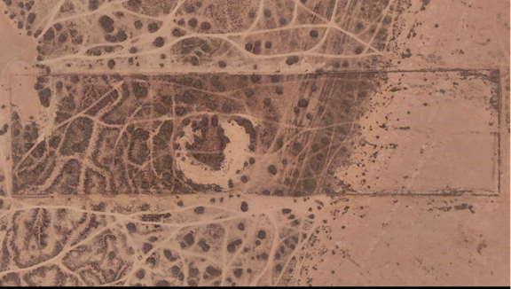 صورة جوية لموقع بركة أم العصافير