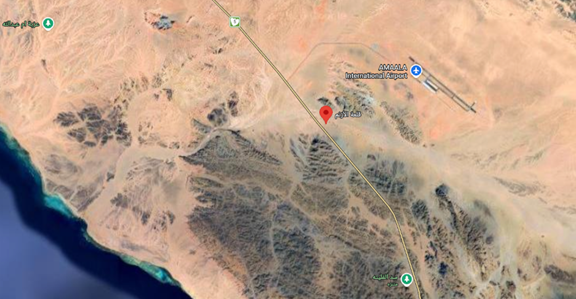 الموقع الجغرافي لقلعة الأزنم