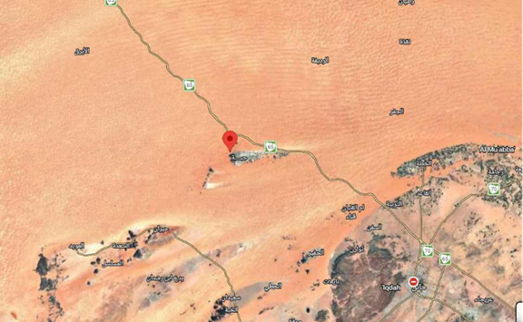 الموقع الجغرافي لجبل عنيزة