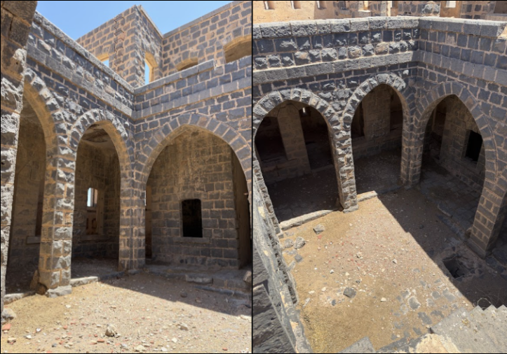 غرف الدور الأرضي في الثكنة العسكرية