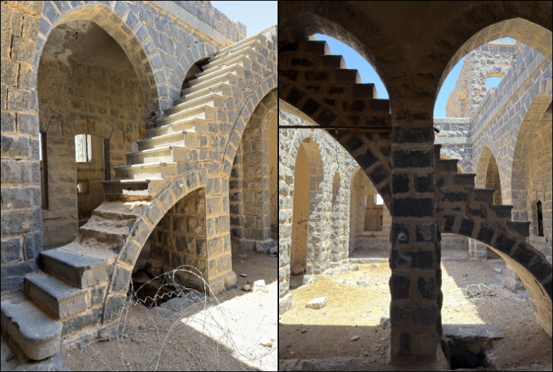الدرج الموجود في الثكنة العسكرية