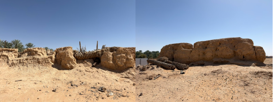 الأطلال المحيطة بالموقع