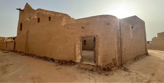 إحدى العناصر المعمارية في قرية الخبراء التراثية
