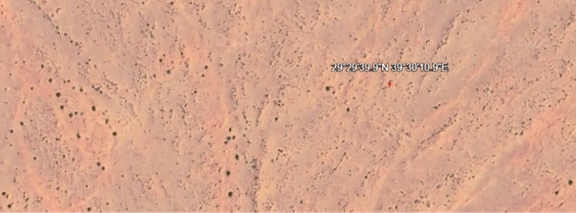 صورة جوية تظهر موقع سور دومة الجندل 1