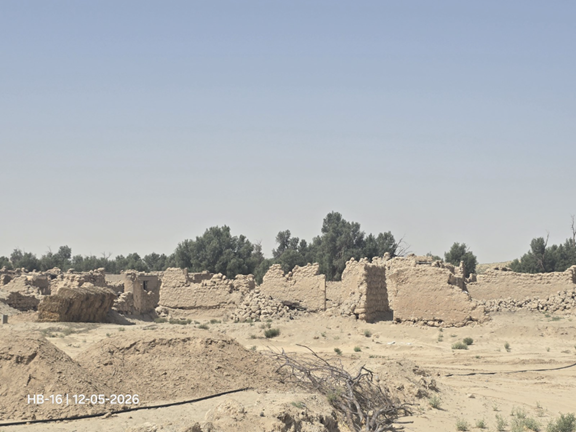 طمر الرمال لأساسات بعض الجدران