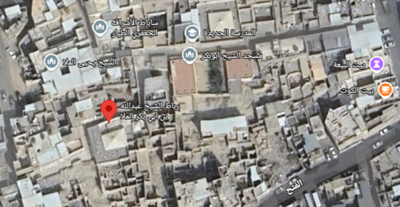 الموقع الجغرافي لرباط أبو بكر الملا
