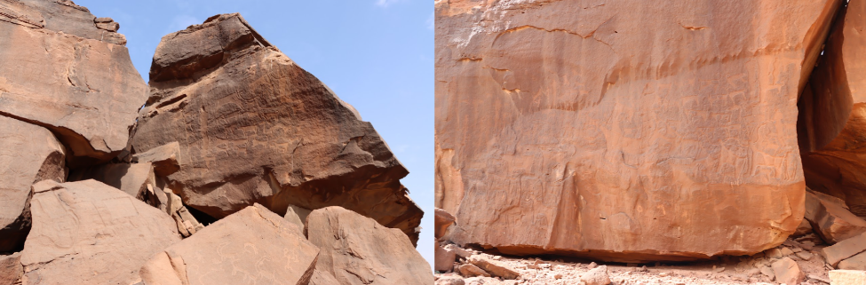 نموذج من الواجهات الصخرية في جبل راطا