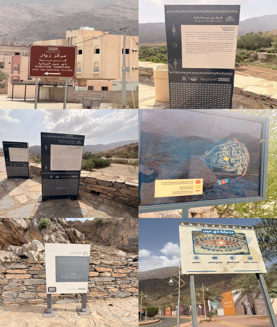 اللوحات التفسيرية داخل الموقع