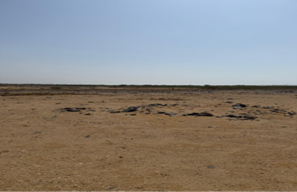 محيط الموقع الخالي من الطرق المعبدة