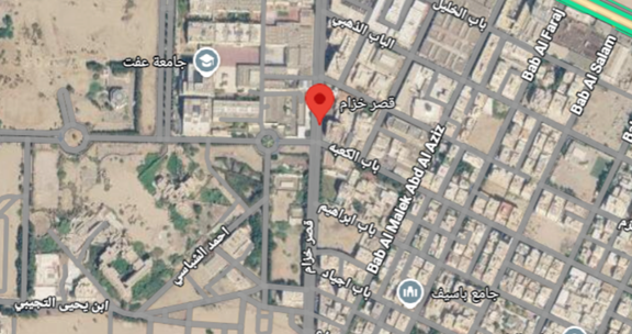 الموقع الجغرافي لقصر خزام