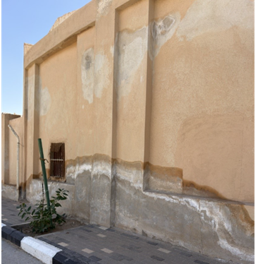 تأثير الرطوبة على أحد الجدران