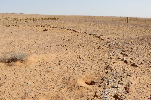 بقايا بركة القُنَعَة ضمن محطة درب زبيدة