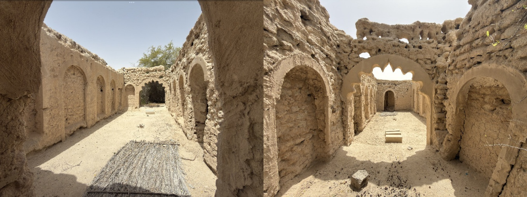 الساحات الداخلية للموقع
