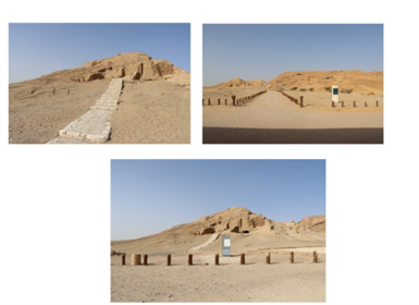 الطريق المؤدية إلى المغاير المنحوتة في الجبال
