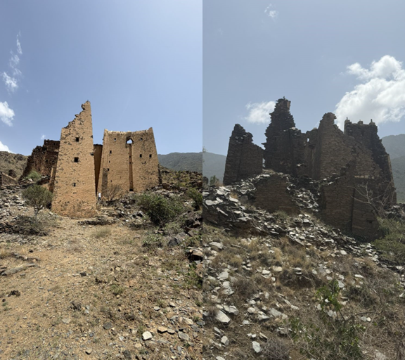 انهيار أجزاء من القلعة