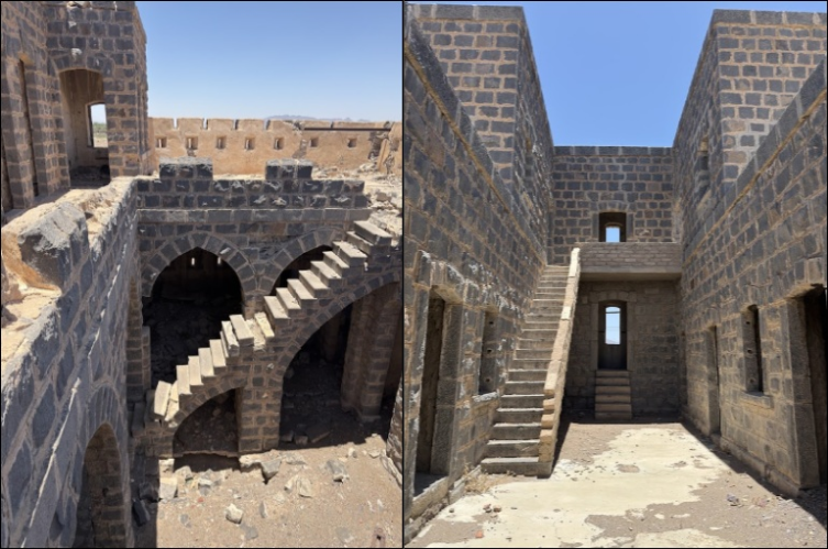 الدرج في الثكنة العسكرية