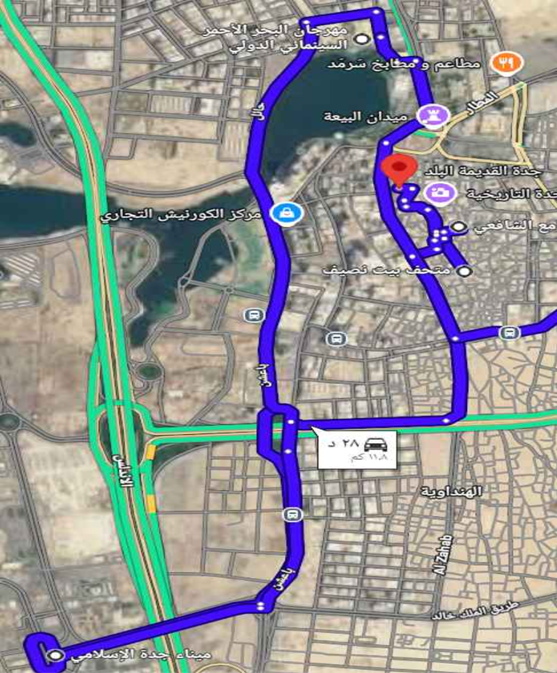 قرب جدة التاريخية من مواقع الجذب السياحي