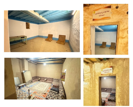 الغرف الموجودة في المصباح العلوي للبيت