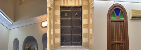 النقوش والزخارف الموجودة في الموقع