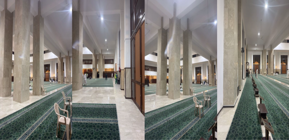 الاعمدة الداخلية في مسجد السيل الكبير