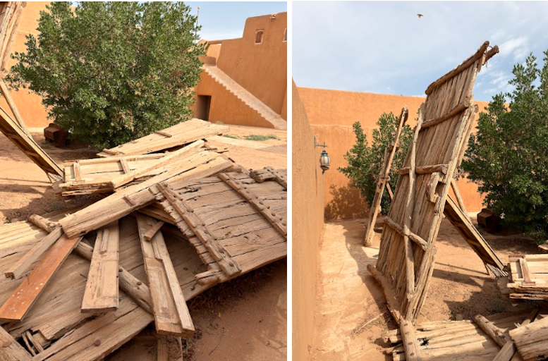 المقتنيات القديمة المهملة داخل القصر