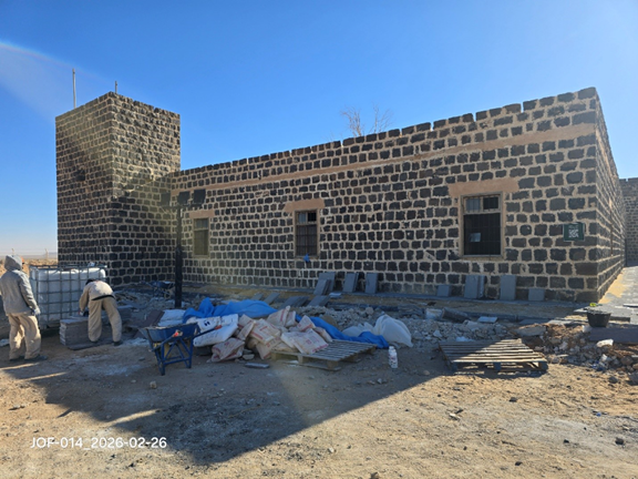جانب من أعمال الصيانة الجارية للموقع